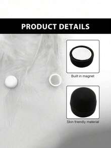 3pcs Magnetic Scarf Clips, Classic Round Shiny & Matte Scarf Pins, Colorful Multi-Purpose Clips, Suitable For Women's Clothing & Scarves, Small Scarf Clips With Magnets, Suitable For Dresses - Multicolor - View 11