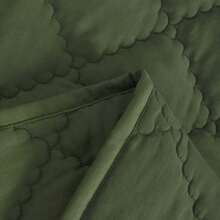 1PC Comforter, Lightweight And Warm Solid Color Quilte - Olive Green - View 3