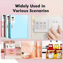 Marklife M1 Thermal Inkless Portable Printer Desktop Label Maker, Suitable For Home Organization And Holiday Card Making, Multiple Templates Available, USB Charging, Compatible With IOS And Android, Includes 1 Roll Of 12*40mm Label Paper - Multicolor - View 5