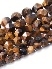 Natural Tiger Eye Stone Faceted Loose Spacer Diy Beads For Jewelry Making Diy Bracelet Necklace Charms Accessories 4/6/8/10mm - Magic Stone - View 8