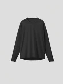 Beneunder Women's Breathable Long-Sleeve Sun-Protective T-Shirt (Loose Fit) AS001 - Black - View 9