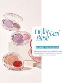 FWEE Mellow Dual Blush PK01 Love Me Highkey Rubor Compacto Doble Tono Efecto Blur 7.2 g - Multicolor - Ver 2