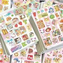8入平成復古鏤空貼紙 Y2K 高美感日系復古風包裝裝飾貼 防水貼紙 - 彩色 - 查看 2