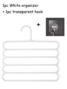 Multifunctional Wall-Mounted Storage Set (Storage Box + Transparent Hooks), Suitable For Hair Clips, Jewelry And Accessories, Large Capacity Storage Solution, Includes Hooks, Suitable For Home And Dorm, Plastic Material, No Power Required, Jewelry Tower - Multicolor - View 6