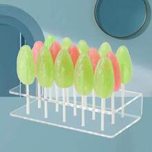 1pc/2pcs Acrylic Cake Lollipop Stand - Transparent 15-Hole Lollipop Display Rack, Suitable For Colorful Candy Lollipops, Cupcakes And Desserts - Perfect For Parties And Events, Party Dessert Display, Vertical Lollipop Stand - Clear - View 4