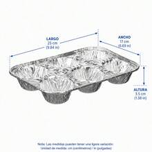 Set Of 4 Disposable Aluminum Foil Baking Pans With 6 Cavities (7cm) For Muffins, Cupcakes And Tartlets, Heat Resistant Molds For Catering - 彩色 - 查看 7