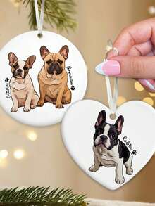 Adorno navideño personalizado con foto de perro, retrato de mascota en acuarela, decoración colgante, regalo para amantes de los gatos - Multicolor 7 - Ver 7