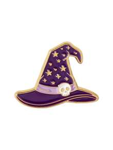 1pc Cute Halloween Brooch, Creative Little Ghost Pumpkin Paper Cup Pizza Alloy Badge Clothing Accessory, Backpack Jacket Decoration - Multicolor - View 13
