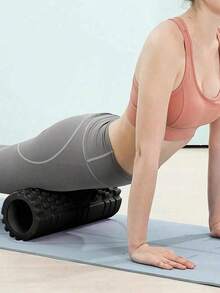 1pc EVA Solid Foam Roller For Beginners Yoga Muscle Relaxer Roller Pilates Lumbar Massage Fitness Column - Multicolor - View 4