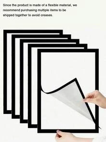 Magnetic Photo Frame Poster Cover Frame, Self-Adhesive Magnetic Wall Art Frame, Replaceable Wall Art Frame, Magnetic Poster Holder, Art Display Stand, Suitable For Refrigerator, Perfect For Photo Display - Multicolor - View 7