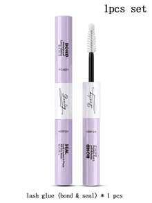 Desliy 6/5/4/3/2/1pc Lash Glue & Sealer 2-In-1 Eyelash Adhesive (Bonding & Sealing) Waterproof Quick Dry Strong Long-Lasting Invisible DIY Lash Extensions For Beginners - Mauve Purple - View 7