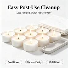 50pcs Tea Light Candles, 2 Hours Burn Time, Suitable For Tea Warmers, Food Warming And Home Use ( For Pregnant Women And Babies) - Multicolor - View 4