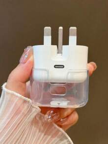 3入粉色蝴蝶結英國標準18W充電器保護殼，適用學生、通勤、居家、短途旅行，全方位覆蓋使用場景，相容Apple英國標準18W/20W快充，送給好友的夢幻數位禮物 - 粉緞心事 - 查看 7