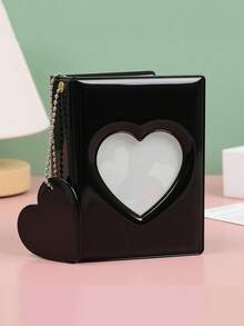 Minimalist Solid Color Photo Storage Album - Used For Storing Photo Albums, Heart-Shaped Hollow Photo Card Holder, Suitable As A Small Gift For Colleagues, Family And Loved Ones - Multicolor - View 12