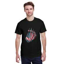 Patriotic USA Flag Fighter Jets Boys 4th Of July T Shirt - Shape - View 2