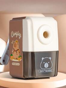 1 PC Pencil Sharpener, Genuine Capybara! Random 1pc Capybara-Themed Pencil Sharpener, Random Brown-Green Color, Portable Design - Multicolor - View 5