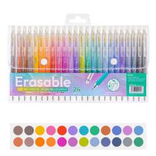 12/24/36 Colors Erasable Gel Pens With Eraser Head, Colorful Ink Pens For Students, Suitable For Journaling, Drawing, Hand-Drawn , First Day Of School - Multicolor - View 13