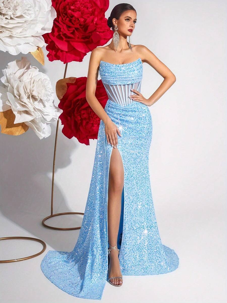 Vestidos de Boda - Azul cielo - Ver 1