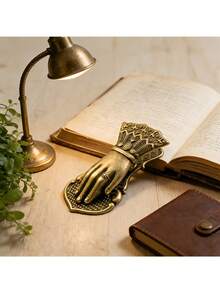 Antique Gold Vintage Hand-Shaped Bookmark Clip, Antique Bronze Lady's Hand Pose Journal Clip, Page Marker Clip, Diary Clip - Multicolor - View 10