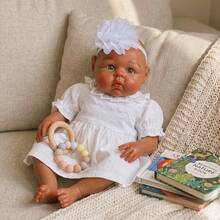 18 Inch Chocolate Skin Silicone Reborn Baby Girl Doll Handmade Baby Newborn Baby Doll Toy(Anatomically Accurate) - Silicone Doll - View 1