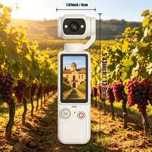 Glacier White Portable Handheld Action Video Camera Camcorder Latest 2026 Model AF Focus 180 Degree Flip Camera 1 9 Inch HD Screen Ultra HD Night Capture Style For Coastal Walks Mini Easy To Carry Small Ready For Adventure - View 3