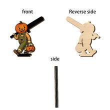 1/4pcs Fun Halloween Wooden Tissue Holder, Featuring Ghost, Skeleton, Pumpkin, And Black Cat Designs, Suitable For Parties, Living Room, And Dining Table Center Decorations. - Napkin Holder - View 7