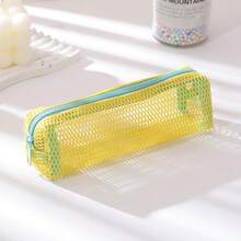 1pc Dopamine Colorful Extended Mesh Pencil Case, Unisex Student Stationery Bag, Back To School Season, Pencil Case Stationery Bag - Single Piece - View 16