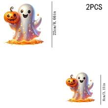 1pc/2pcs/3pcs Halloween Fashion Fun Pattern Heat Transfer Stickers, Suitable For DIY T-Shirt Iron-On Patches, Pillowcases, Jeans, Washable Durable Enamel Decals, Easy To Apply Fashion Accessories, Suitable For Clothing And Accessories Mixed Color Enamel Packaging - Multicolor - View 9