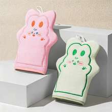 Cartoon Rabbit Exfoliating Bath Mitt, Powerful Scrubbing Glove For Body And Back, Gentle Mud Removal, Deep Cleansing And Exfoliating - Multicolor - View 1