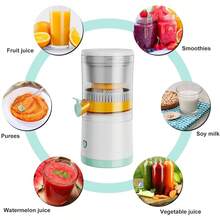 FUTUREM Exprimidor Automático de Cítricos Recargable USB, Extractor de Jugo Portátil de Alta Potencia para Frutas Frescas, Cocina, Oficina y Uso Diario - verde menta - Ver 5