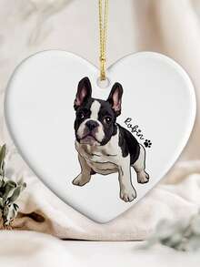 Adorno navideño personalizado con foto de perro, retrato de mascota en acuarela, decoración colgante, regalo para amantes de los gatos - Multicolor 7 - Ver 6