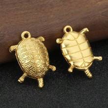 1pc Cross-Border Pure Brass Longevity Turtle Desktop Ornament, Auspicious Turtle Copper Carving Craft, Cultural Collectible Tea Pet Decor - Gold - View 8