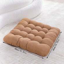 1pc 40cm Square Large Floor Cushion Pillow - Luxury Meditation Mat For Adults, Perfect For Yoga, Reading And Home Decor - Multicolor - View 3