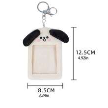 1pc Super Cute Plush Transparent Cartoon Card Holder, Ins Style Cartoon Plush Card Holder, 3-Inch Photo Star Card Display Pendant, Multi-Functional ID Card, Work Badge, Student ID, Teacher ID, Sick Leave Badge Holder - Multicolor - View 6