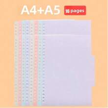 8pcs Loose Leaf Binder Dividers Index Tabs Separator Sheets PP Plastic - Multicolor - View 11