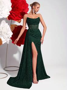 Wedding Dresses - Dark Green - View 3