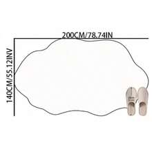 1 pieza Alfombra mullida y esponjosa, disponible en blanco, negro, morado, suave y esponjosa, absorbente, alfombra gruesa para dormitorio, sala de estar, decoración del hogar, alfombra de cocina lavable - Multicolor - Ver 17