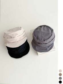 1 buah Topi Datar Motif Bintang Vintage yang Dicuci, Topi Wanita Ukuran Besar yang Nyaman untuk Kepala Lebar, - MultiWarna - View 7