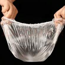 50/100/200pcs Disposable Elastic Extra Large Thickened Upgraded Transparent Shower Caps, Hair Mask Caps, Hair Dye Caps, Deep Nourishing Shampoo Caps, Suitable For Kitchen, Hair Salon And Beauty Salon, Essential For Business Travel - Basic model - View 5