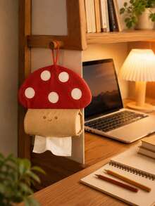 1PC Mushroom Hanging Tissue Box Cover, Soft Corduroy Tissue Holder With Easy-Pull Bottom Opening, Wall-Mounted Organizer For Bedroom Living Room - Multicolor - View 9