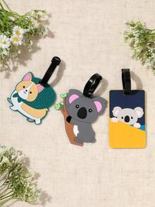 3pcs Fashionable Minimalist Premium Letter Travel Luggage Quick Identification Tags, Minimalist Fashion Letter Pattern Luggage Tags, Lightweight Suitcase Tags, Travel Accessories, Luggage Identification Tags, Airplane Boarding Pass, Travel Carry Identification Tags - Multicolor - View 6
