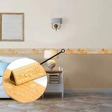 1 Roll 3D European Minimalist Foam Molding Trim, Self-Adhesive Peel And Stick Wall Edge Line Foam Baseboard, Wall Base Molding Trim Suitable For Home, Ceiling Corner Waistline, Living Room Corner Strip Protection, 3D Convex And Concave Corner Line, TV Background Wall, Picture Frame Border DIY Decorative Sticker, Anti-Collision Baseboard Self-Adhesive Wallpaper - A - View 8