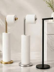 Metal Freestanding Toilet Paper Holder, Multi-Roll Paper Storage Rack, Bathroom Countertop Freestanding Paper Dispenser, Waterproof Floor-Standing Paper Dispenser, Home Bathroom Decor Hardware Accessories, Travel Essentials - Multicolor - View 2