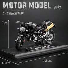 1/18 合金賽車摩托車模型 Panigale V4S,仿真壓鑄摩托車,男孩收藏裝飾禮物 - 彩色 - 查看 9