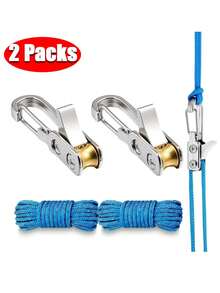 2pcs Rope Tightening Tool & Tensioner: Retractable Rope With Alloy Buckle For Outdoor Enthusiasts - Perfect For Camping Tent Building, Tarp Tie Downs, Hammock Installation & Outdoor Gear Securing - A - View 13