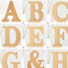 6 Inch Wooden Letters, Unfinished Wooden Letters, Suitable For Wall Decor, Freestanding Decorative Letters, Sliced Sign Decor, Ideal For Crafts, Home Party Projects, Birthday, Graduation And Other Best Gifts - 1PC - View 3