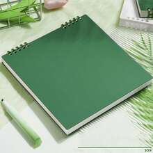 1Pc Minimalist Square Grid Loose-Leaf Notebook,8.46 Inches*7.68 Inches,21.5*19.5cm - Flip-Top Journal For Daily Office Use - Multicolor - View 10