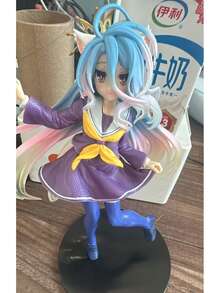 1件/動漫少女動作模型遊戲生活白色貓耳制服版皇冠獎品模型桌面裝飾品 - 彩色 - 查看 7