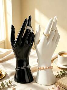 1pc Women's Hand-Shaped Bracelet Glove Ring Display Stand, Jewelry Display Rack, Display Clip, Suitable For Bracelets, Rings, Gloves, Women's Storage Organizer, Travel Essential Gift, Room Decor - Multicolor - View 5