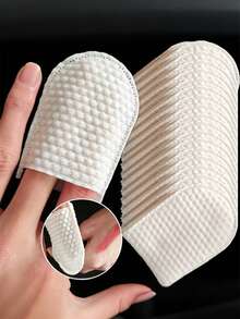120Pcs Soft U-Shaped Touch Pads - Makeup Remover Pad With Finger Inserted, Cleaning Cotton, Suitable For Makeup Remover And Nail Care - Non-Alcoholic, Ideal For Cleansing And Skin Care Preparation, Skin Care Accessories - Cotton Pads - View 2
